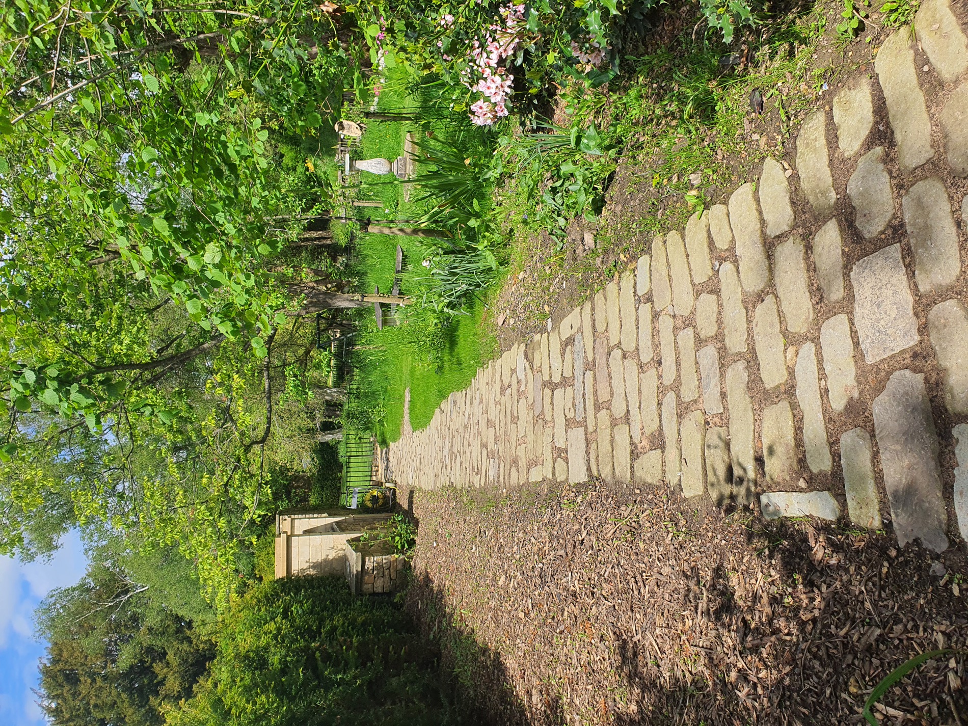 External landscaping supporting pathway view